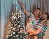 The Bachelor's Locky Gilbert and Irena Srbinovska wear matching Christmas ...