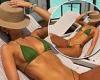 Maura Higgins shows off her washboard abs and enviable suntan in a skimpy green ...