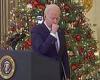 Biden, 79, insists his alarming low and hoarse voice is just a COLD