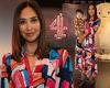 Myleene Klass stands out in eye-catching multicoloured dress as she brings kids ...