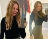 Carol Vorderman, 60, shows off her incredible curves in tight green leggings ...