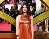 Gemma Arterton wows in a shimmering orange gown at star-studded The King's Man ...