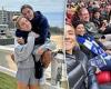 Sam Kerr's US soccer star girlfriend Kristie Mewis cheers her on during her FA ...