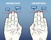 Women with an index finger shorter than their ring finger may be STRONGER, ...