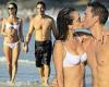 Alessandra Ambrosio kisses shirtless beau Richard Lee as she shows off bikini ...