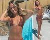 Mia Fevola flaunts her incredible physique poolside