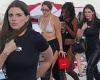 Julia Fox wears black leather pants at the beach with friends in Miami after ...