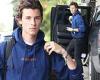 Shawn Mendes goes casual in hoodie and jeans as he arrives at airport after ...