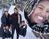 Vanessa Bryant bundles up as she enjoys a charming snowy Wyoming getaway with ...