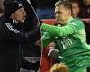 sport news Arsenal: Aaron Ramsdale shouts words of encouragement to Bernd Leno during ...