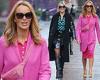 Amanda Holden is a vision in clashing pink hues while Ashley Roberts goes 60s