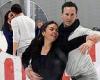 Dancing On Ice stars Brendan Cole and Vanessa Bauer get very close at rehearsals
