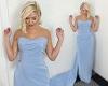 Holly Willoughby shows off her frame in figure-hugging ice blue strapless gown