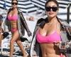 Larsa Pippen shows off her incredible curves in a tiny pink bikini as she soaks ...