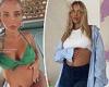Tammy Hembrow strips down to a green bikini as she shares new baby bump photos