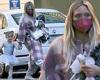 Hilary Duff wraps up in plaid coat as she spends the day with her ...
