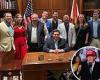 Ron DeSantis courts conservative influencers at the governor's mansion as feud ...