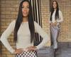 Rochelle Humes displays her incredible style credentials in chic satin check ...