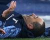 sport news Maurizio Sarri is sent TUMBLING to the floor and his glasses go flying