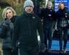 Ryan Giggs and his girlfriend Zara Charles wrap up warm for a dog walk - after ...