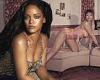 Rihanna stuns in nothing but a diamond dress after her release of her lingerie ...