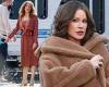 Sofia Vergara is spotted on the Griselda set in Los Angeles as she wears facial ...