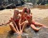 Laura Dundovic and Natalie Roser strip down to skimpy bikinis during girls ...