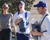 John Mulaney out for the first time with newborn son Malcolm and pal Sarah ...