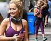Rita Ora looks overjoyed as she steps out to undertake an intense workout at ...
