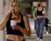 Addison Rae puts her defined abs on display in crop top as she treats herself ...