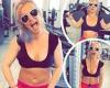 Britney Spears, 40, works up a sweat as she pumps iron in the gym