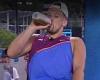 Dylan Alcott sips beer from his water bottle after losing Australian Open ...