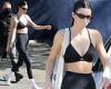 Kendall Jenner dares to bare her toned abs as she is dropped off at Pilates ...
