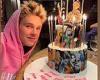 Cruz Beckham grins over a Billie Eilish-themed cake on his 17th birthday during ...