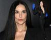 Demi Moore, 59, exhibits her smooth visage as she dons a plunging black blazer ...