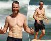 Comedian Hamish Blake, 40, proudly shows off his six-pack during a swim at ...