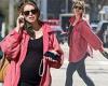 Katherine Schwarzenegger shows off baby bump in form-fitting shirt as steps out ...