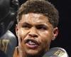 sport news Boxer Shakur Stevenson puts down belts and races off stage to 'protect his ...
