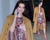 Anne Hathaway dazzles in pink sequinned mini dress for birthday party in NYC