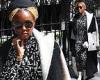 Janelle Monae rocks an elegant black-and-white look while grabbing lunch at the ...