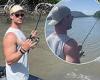 Chris Hemsworth goes fishing with his mates and gets his rod stuck in a TREE in ...