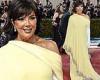 2022 Met Gala: Kris Jenner stuns in yellow silk Oscar de la Renta gown with ...
