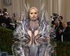 Met Gala 2022: Fredrik Robertsson looks like a porcupine in a silver bodysuit ...