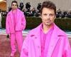 2022 Met Gala: Sebastian Stan is tickled in hot pink with a bright ensemble ...