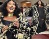 Met Gala 2022: Lizzo accessorizes her gilded Thom Browne coat and corset dress ...