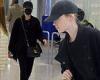 Emma Stone wears an all-black outfit as she arrives in Greece for the premiere ...