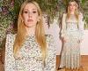 Ellie Goulding looks chic in a flowery gown as she attends a charity fundraiser ...
