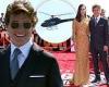 Tom Cruise arrives at Top Gun: Maverick premiere via HELICOPTER to the USS ...