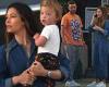 Jessica Biel carries son Phineas, two, arriving at LAX with Justin Timberlake ...