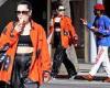 Jessie J flashes her toned midriff in a black crop top as she steps out in LA ...